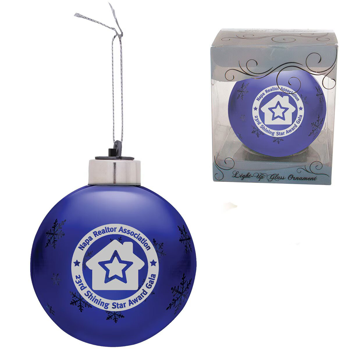 Light-Up Glass Ornament Product Image