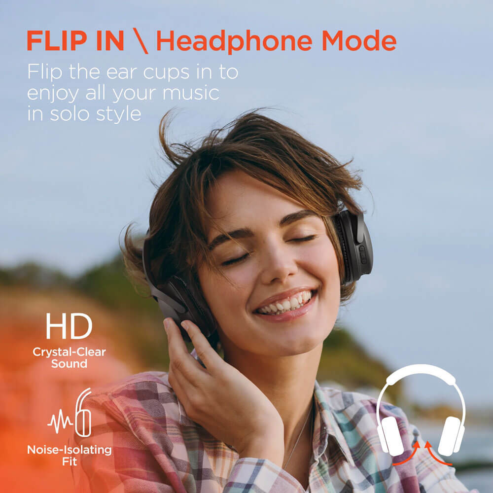 HyperGear Flip 2-in-1 Wireless Headphones + Speaker Product Image