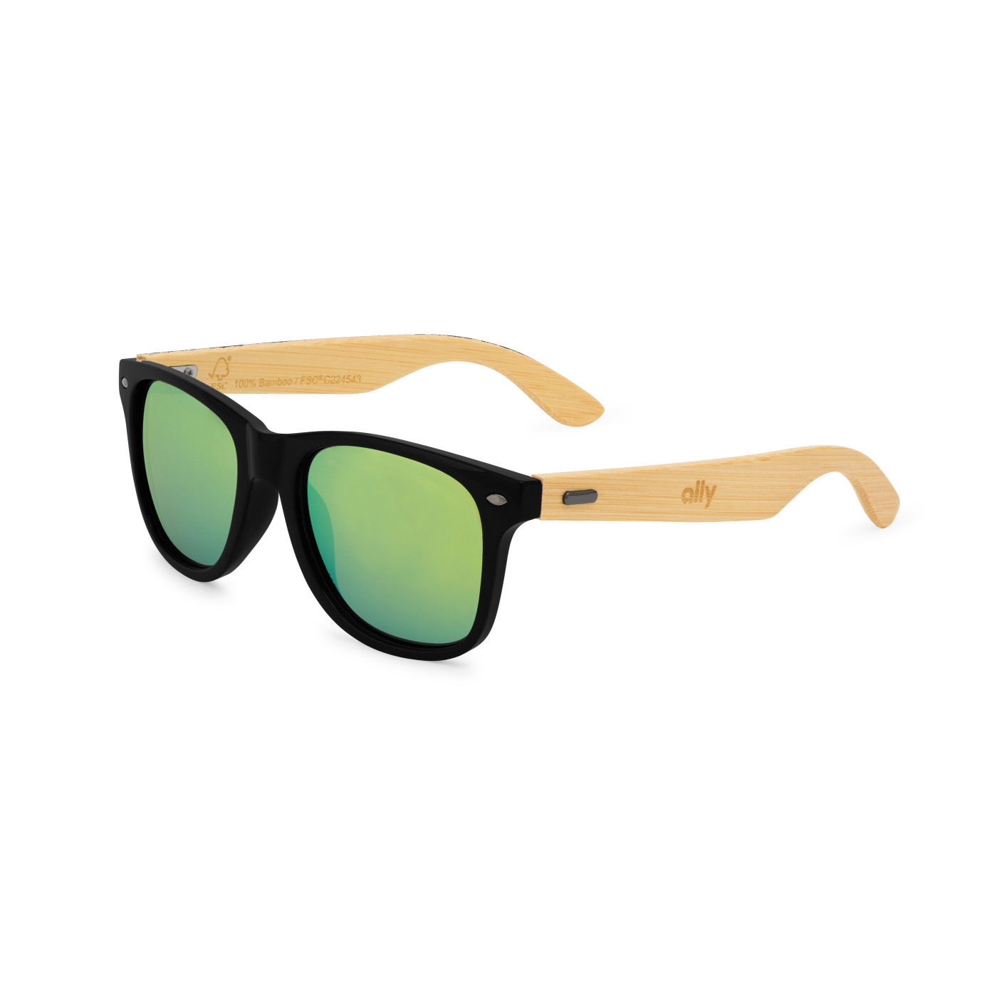 CapeShades Recycled Bamboo Black Frame Sunglasses Product Image