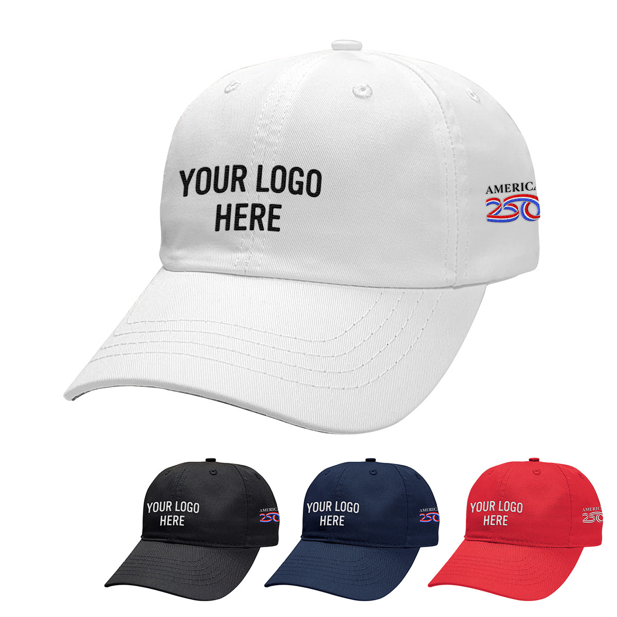 America250™ 6 Panel Unstructured Cap Product Image