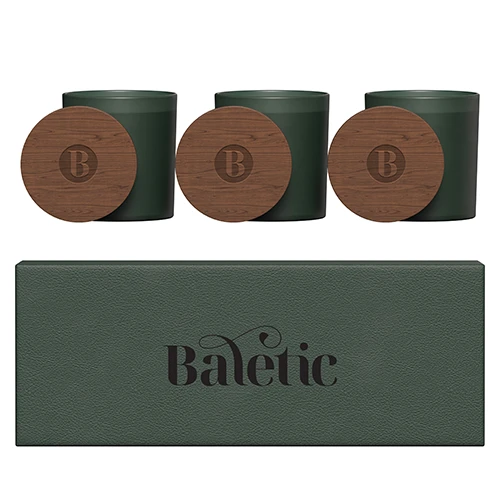 Vista Glass Candle 3-Pack with Acacia Wood Lids Product Image
