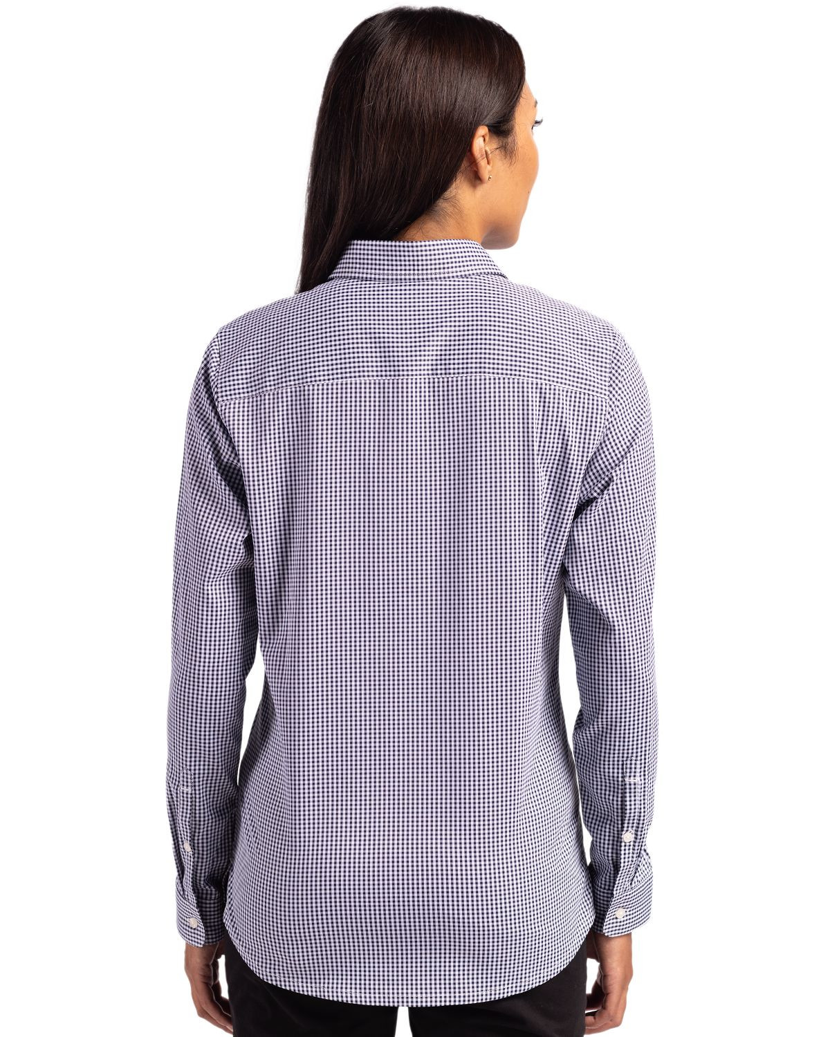 Cutter & Buck® Women's Skyline Eco Recycled Gingham Long Sleeve Dress Shirt Product Image