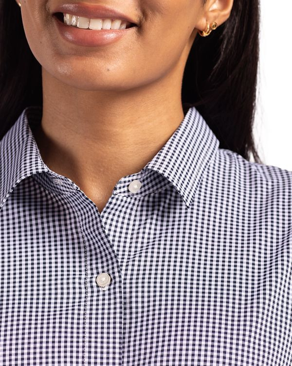 Cutter & Buck® Women's Skyline Eco Recycled Gingham Long Sleeve Dress Shirt Product Image