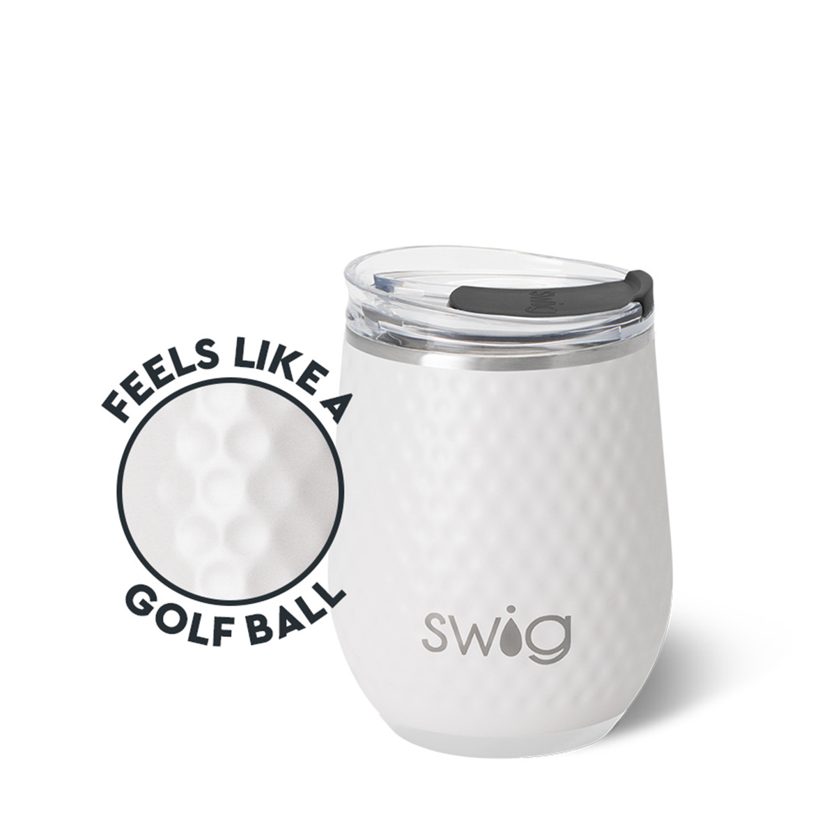 Swig Life™ Golf Ball Stainless Steel Stemless Wine Tumbler - 12 oz. Product Image