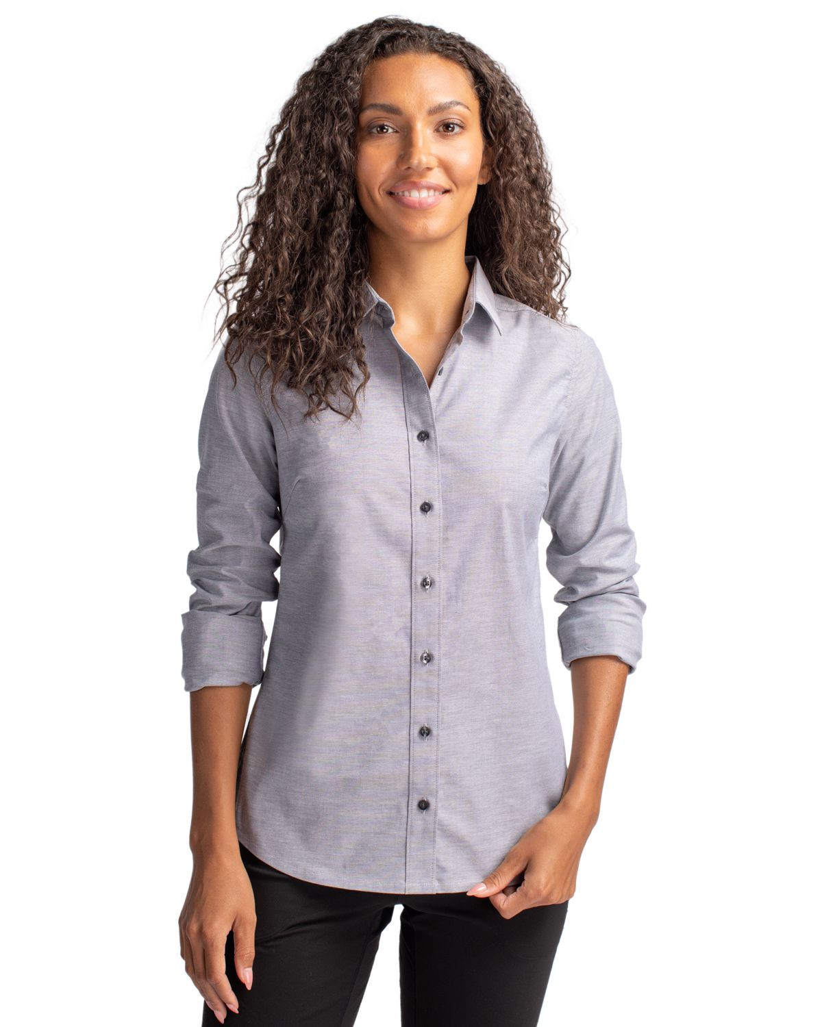 Cutter & Buck® Women's Stretch Oxford Long Sleeve Dress Shirt Product Image