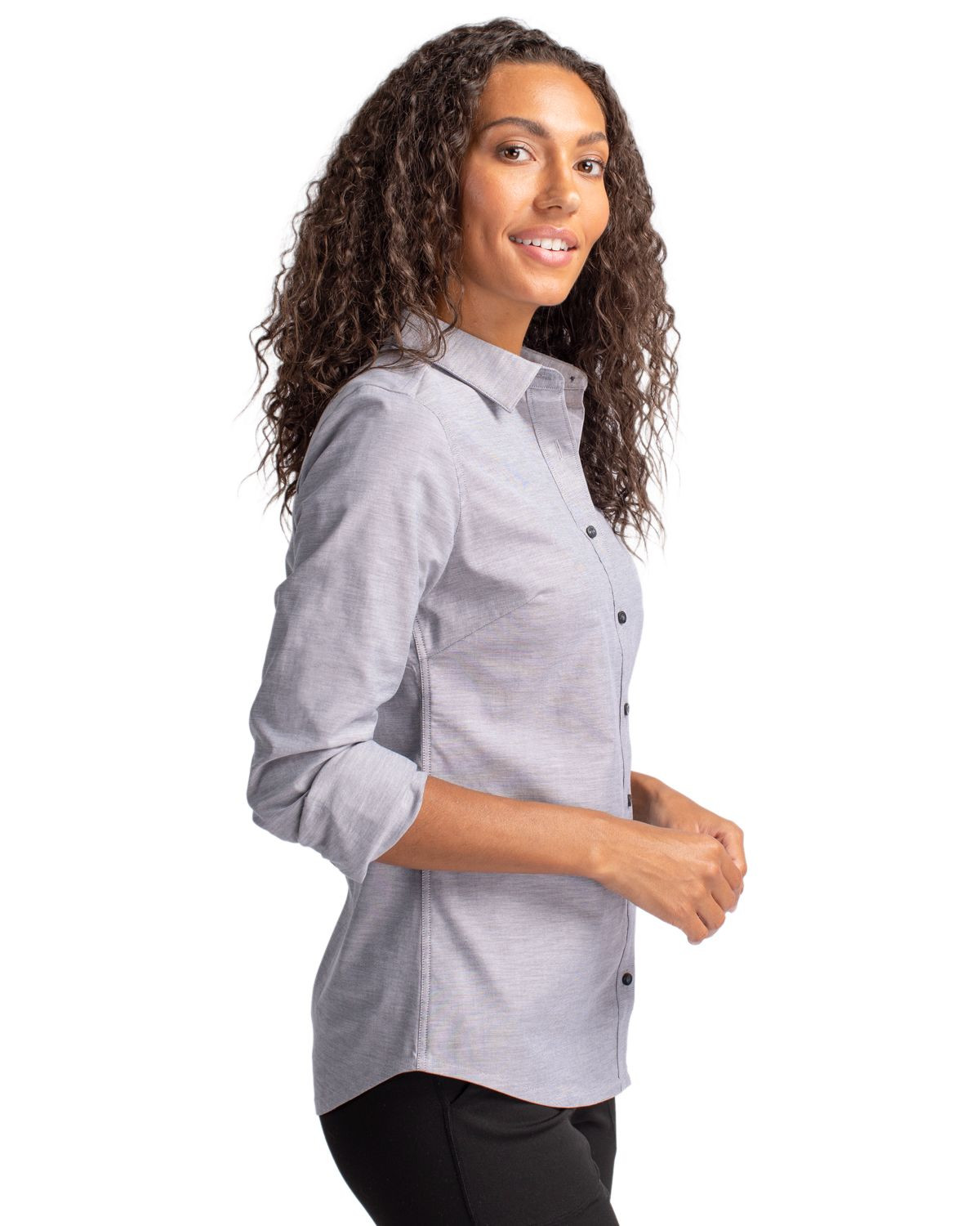 Cutter & Buck® Women's Stretch Oxford Long Sleeve Dress Shirt Product Image