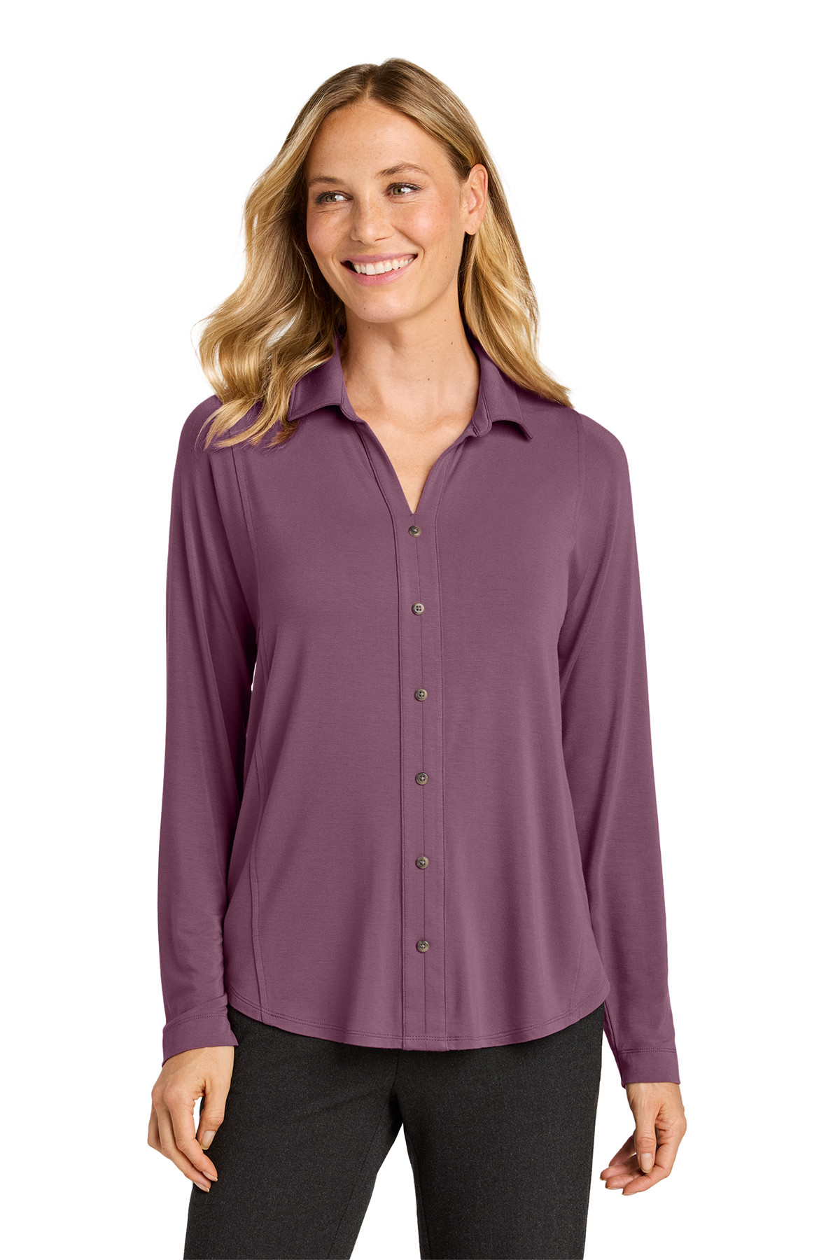 Port Authority Women’s Luxe Knit Button Tunic Product Image