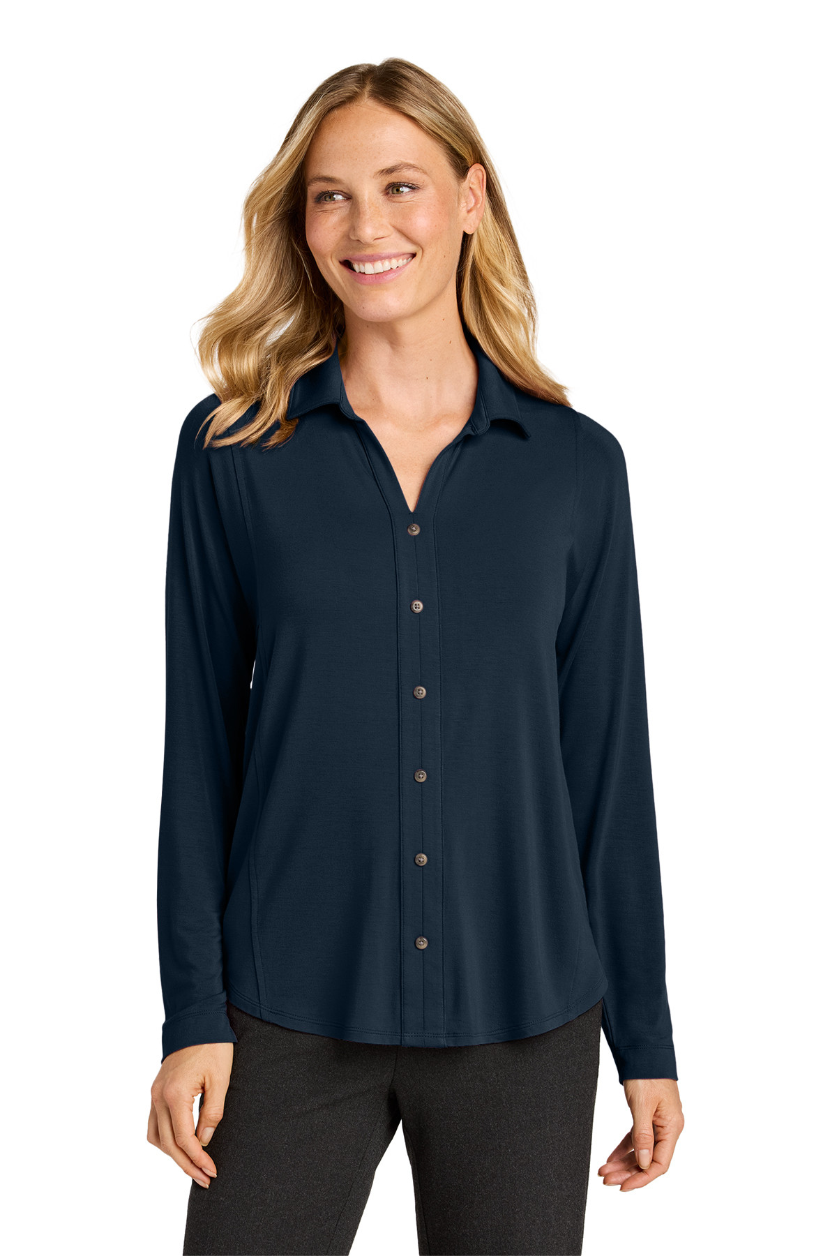 Port Authority Women’s Luxe Knit Button Tunic Product Image