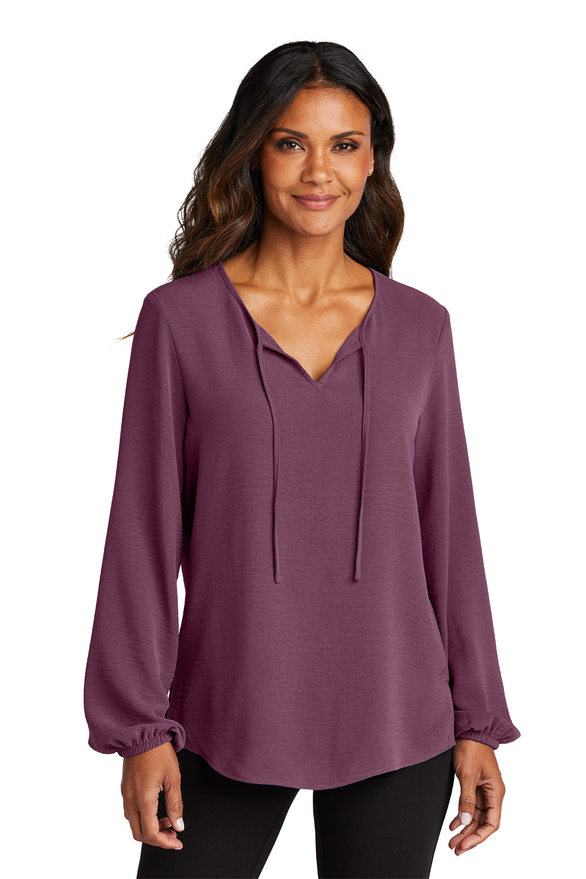 Port Authority Women's Textured Crepe Blouse Product Image