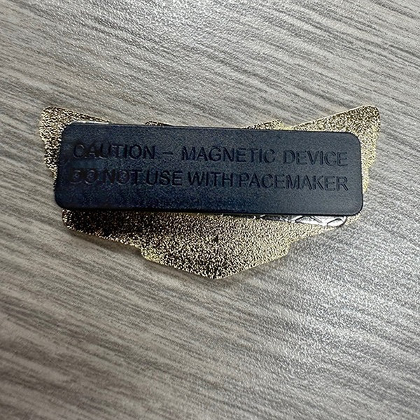 Custom Shaped Magnetic Name Tag Lapel Pin Product Image