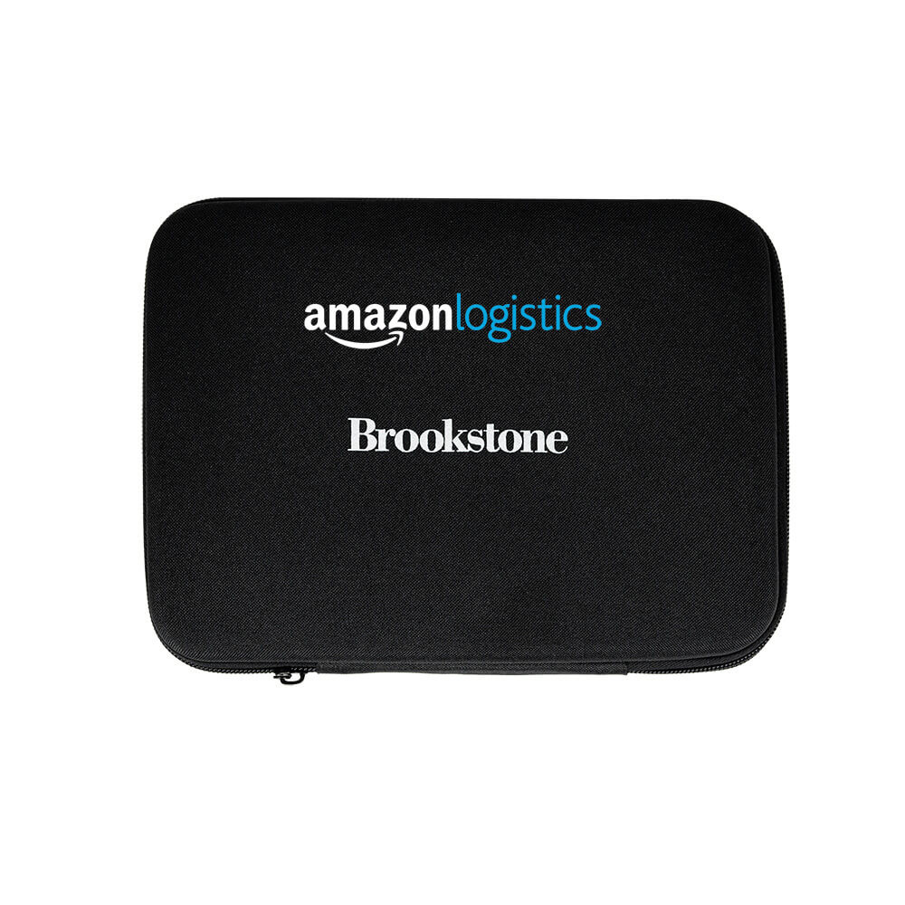 Black cordless deep tissue percussion massager with ergonomic grip, six massage heads, rechargeable battery, and adjustable intensity settings.