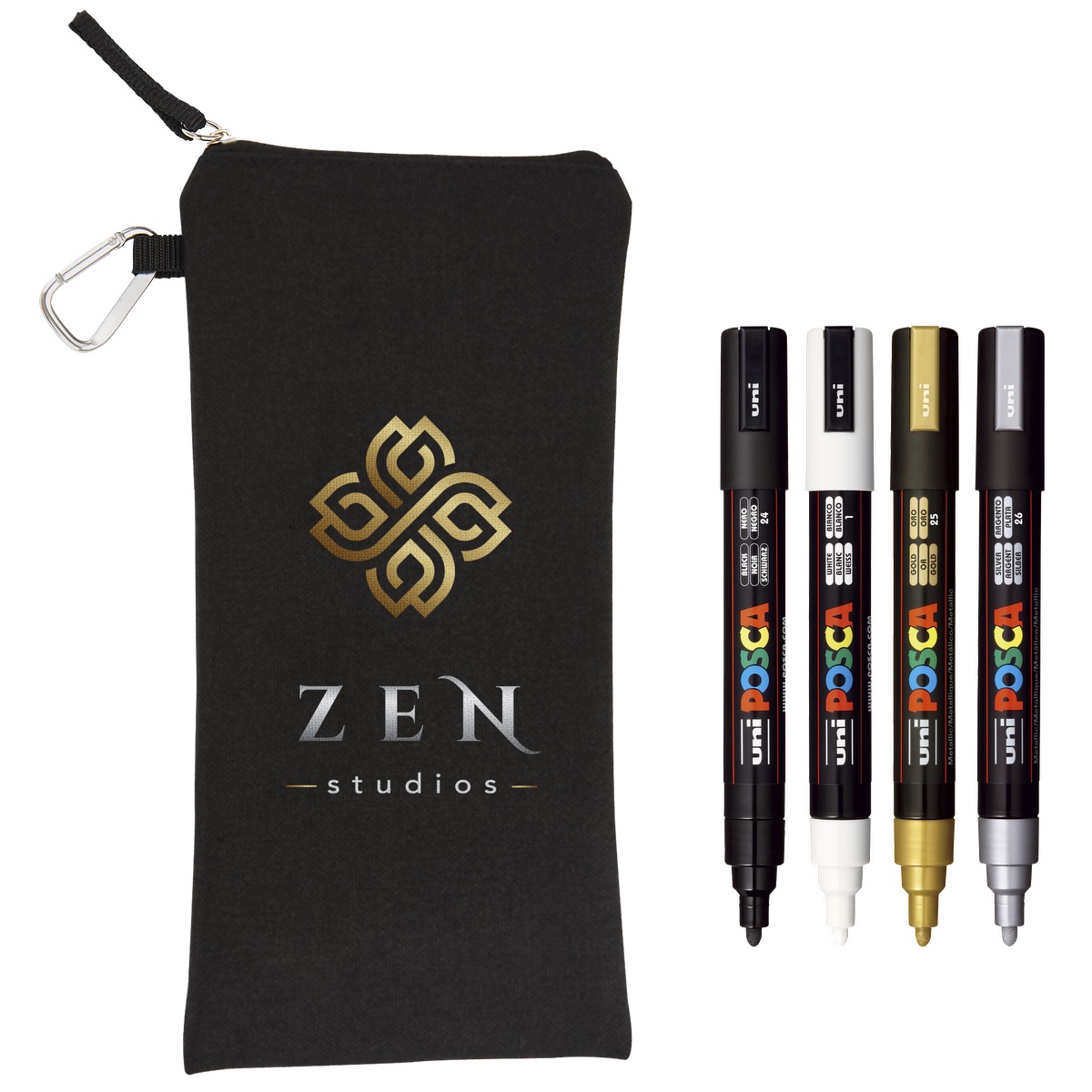 POSCA 4 Piece Metallic Marker Set with Bag Product Image