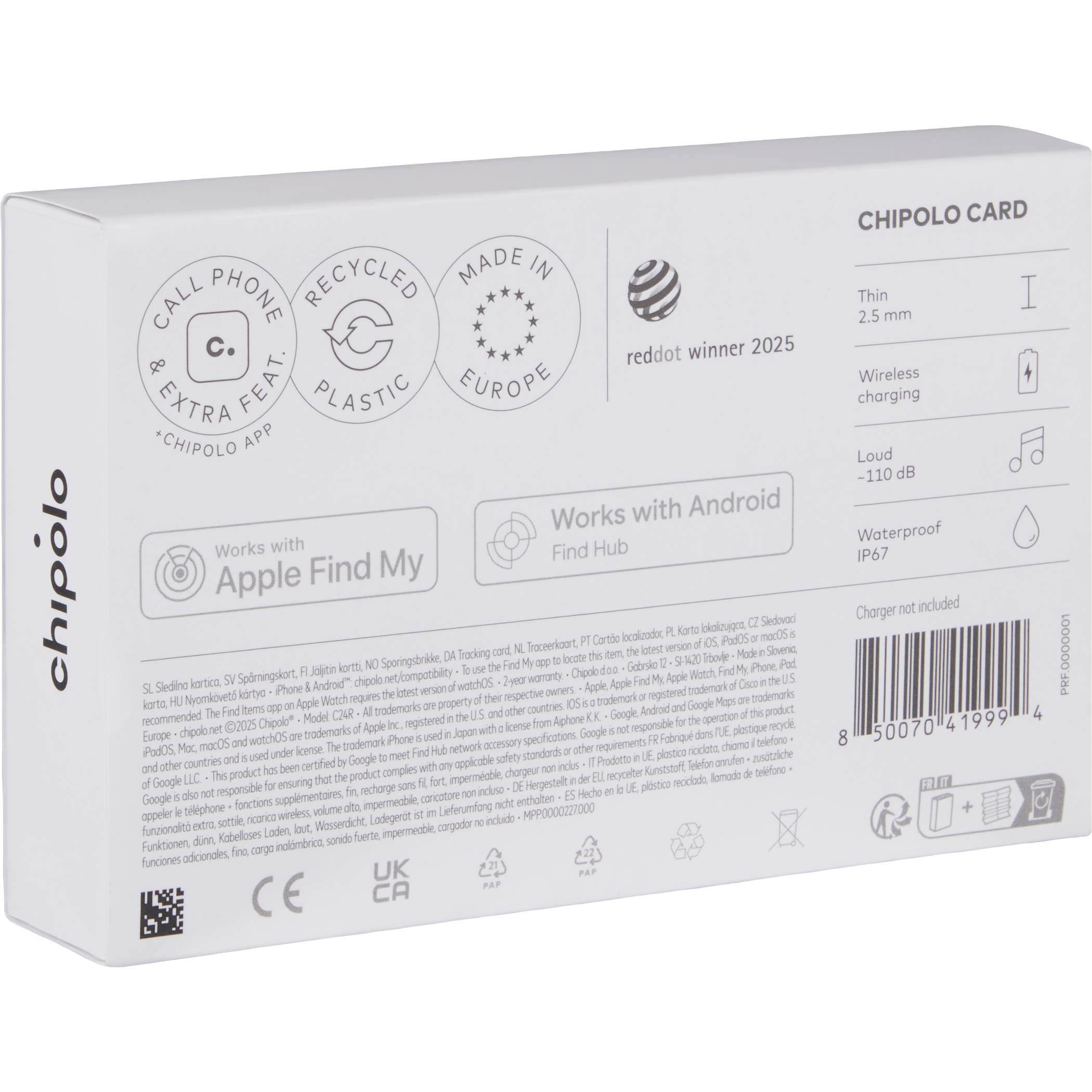 Chipolo CARD Rechargeable Bluetooth Tracker Product Image