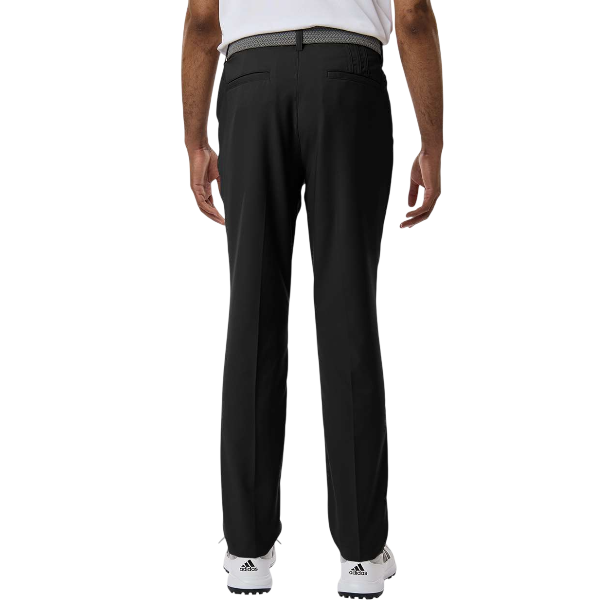 Black adidas Men’s Golf Tapered Pants with lightweight performance fabric, tapered fit, and modern athletic design for golf, office wear, travel, and branded corporate apparel