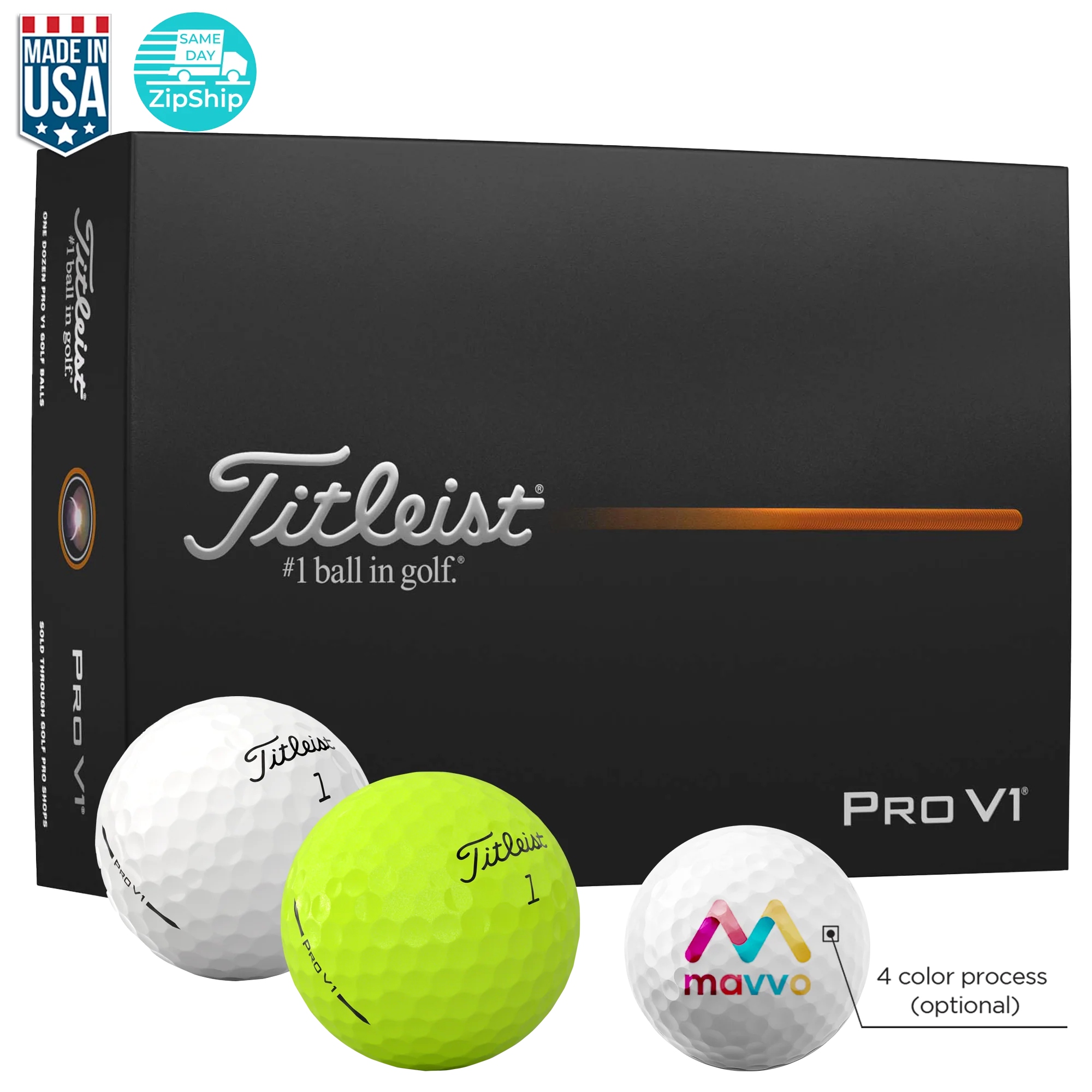 Quick Turn Titleist® Pro V1 Golf Balls Product Image