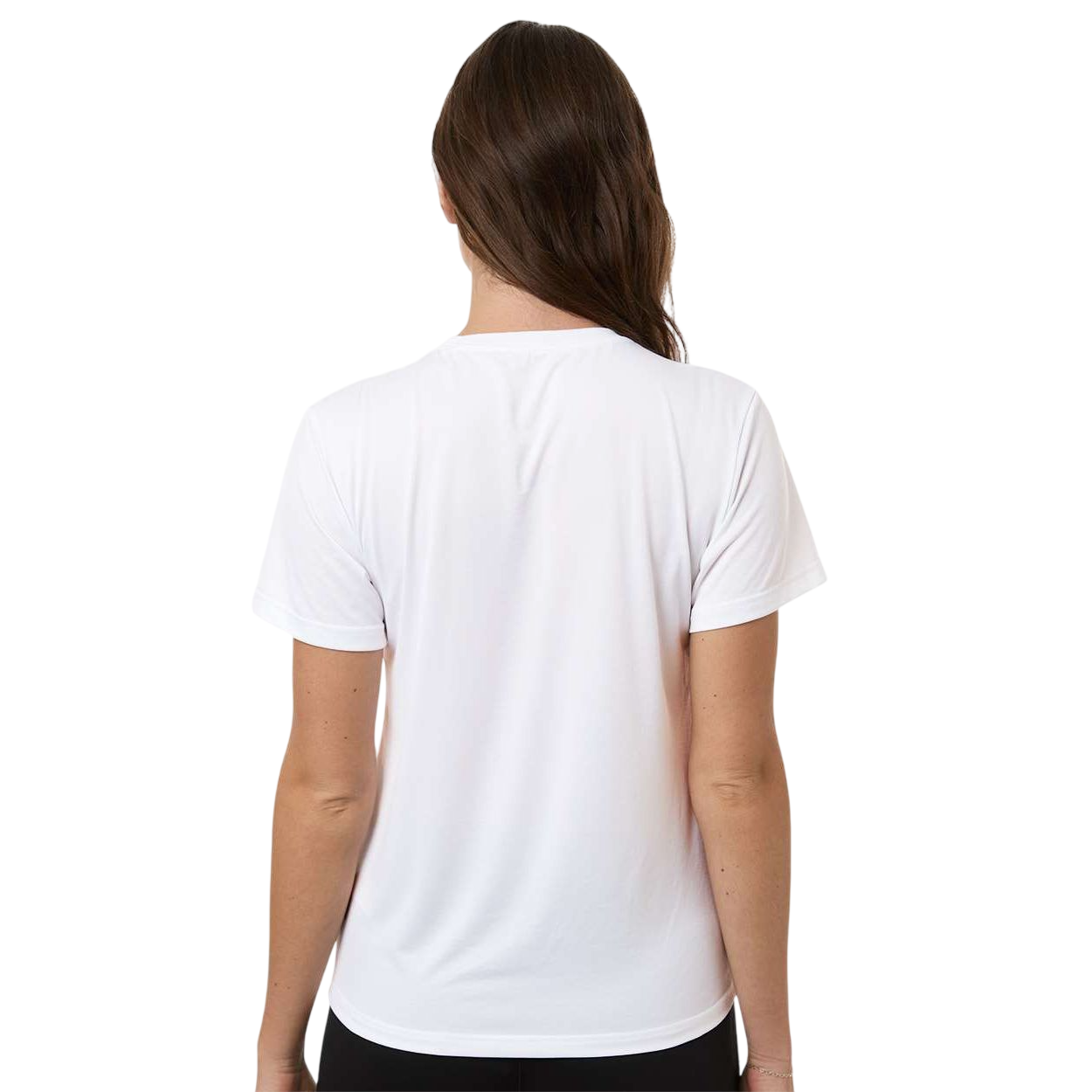 White/Black adidas Women's Pregame T-Shirt featuring a crewneck design, short sleeves, moisture-wicking recycled polyester fabric, and heat-seal adidas logo, designed for athletic training and team wear.