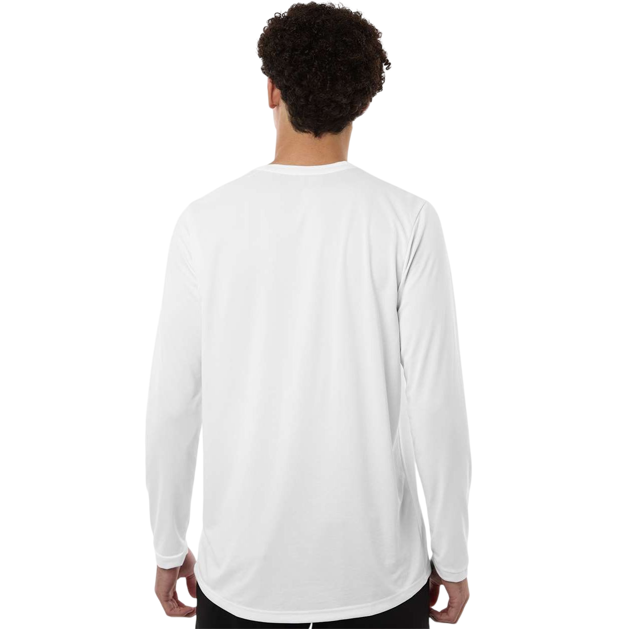 White/Team Gray Four adidas Men's Pregame Long Sleeve T-Shirt featuring recycled polyester performance fabric, crewneck design, long sleeves, heat-seal chest logo, and moisture-management technology for athletic wear and team apparel