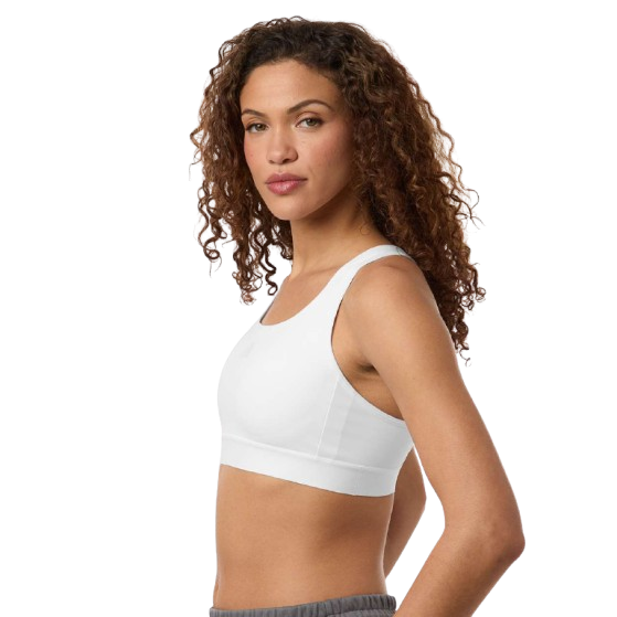 White athletic quarter-zip pullover with lightweight moisture-wicking fabric, a stand collar, and long sleeves designed for training or everyday wear.