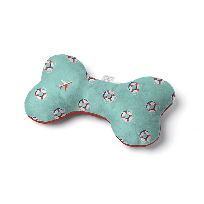 A Custom Plush Dog Toys soft plush dog bone toy with full-color design, bone-shaped fabric construction, and pet-friendly material for chewing, fetching, and interactive dog play.