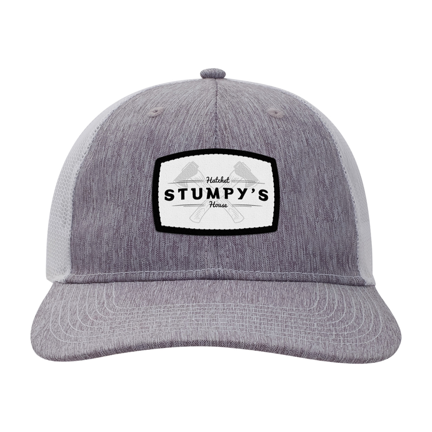 Carbon Linen/White Ahead Brant Cap black and white structured cap with cotton linen front panels, breathable mesh back, pre-curved visor, and snapback closure for casual wear and outdoor use.
