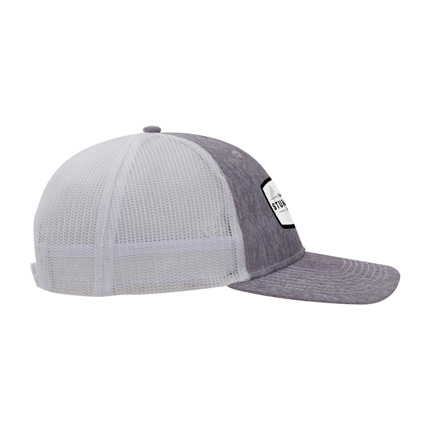 Carbon Linen/White Ahead Brant Cap black and white structured cap with cotton linen front panels, breathable mesh back, pre-curved visor, and snapback closure for casual wear and outdoor use.