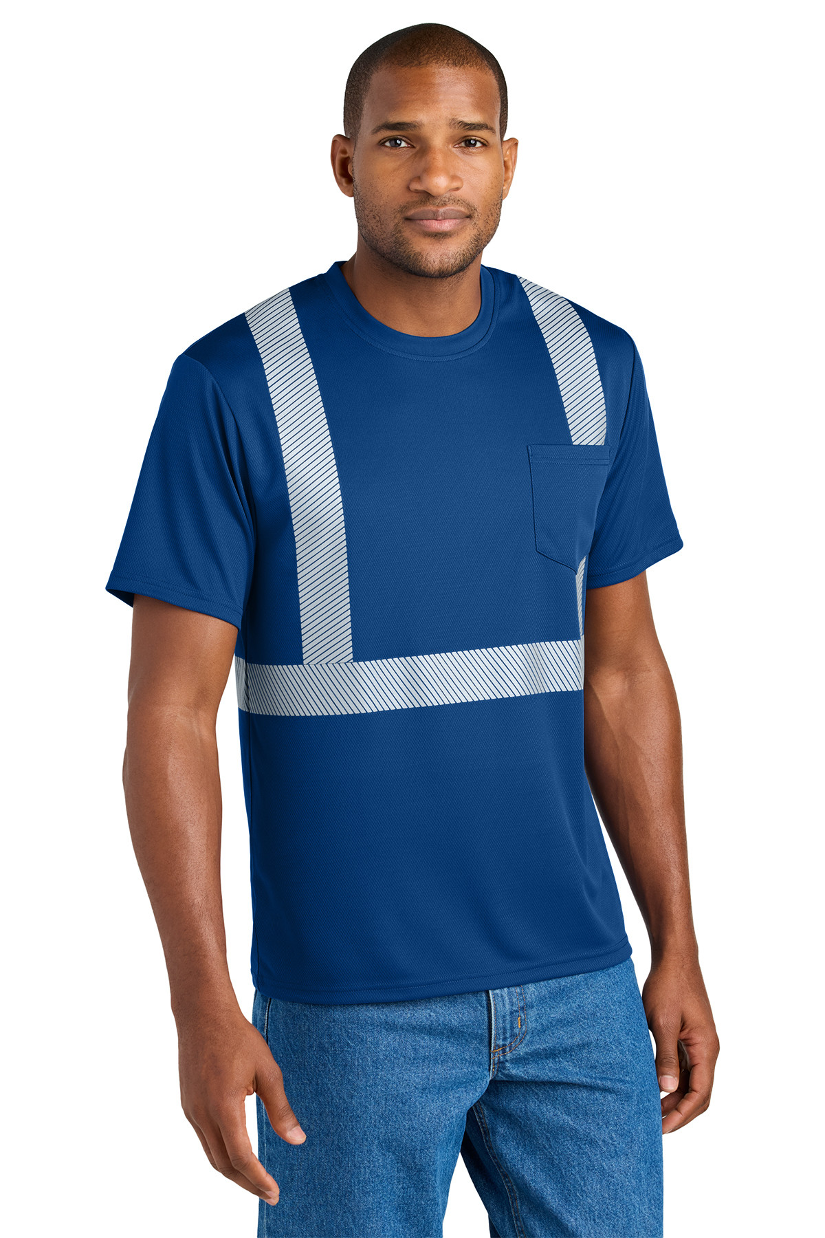 CornerStone Enhanced Visibility Segmented Tape Tee Product Image