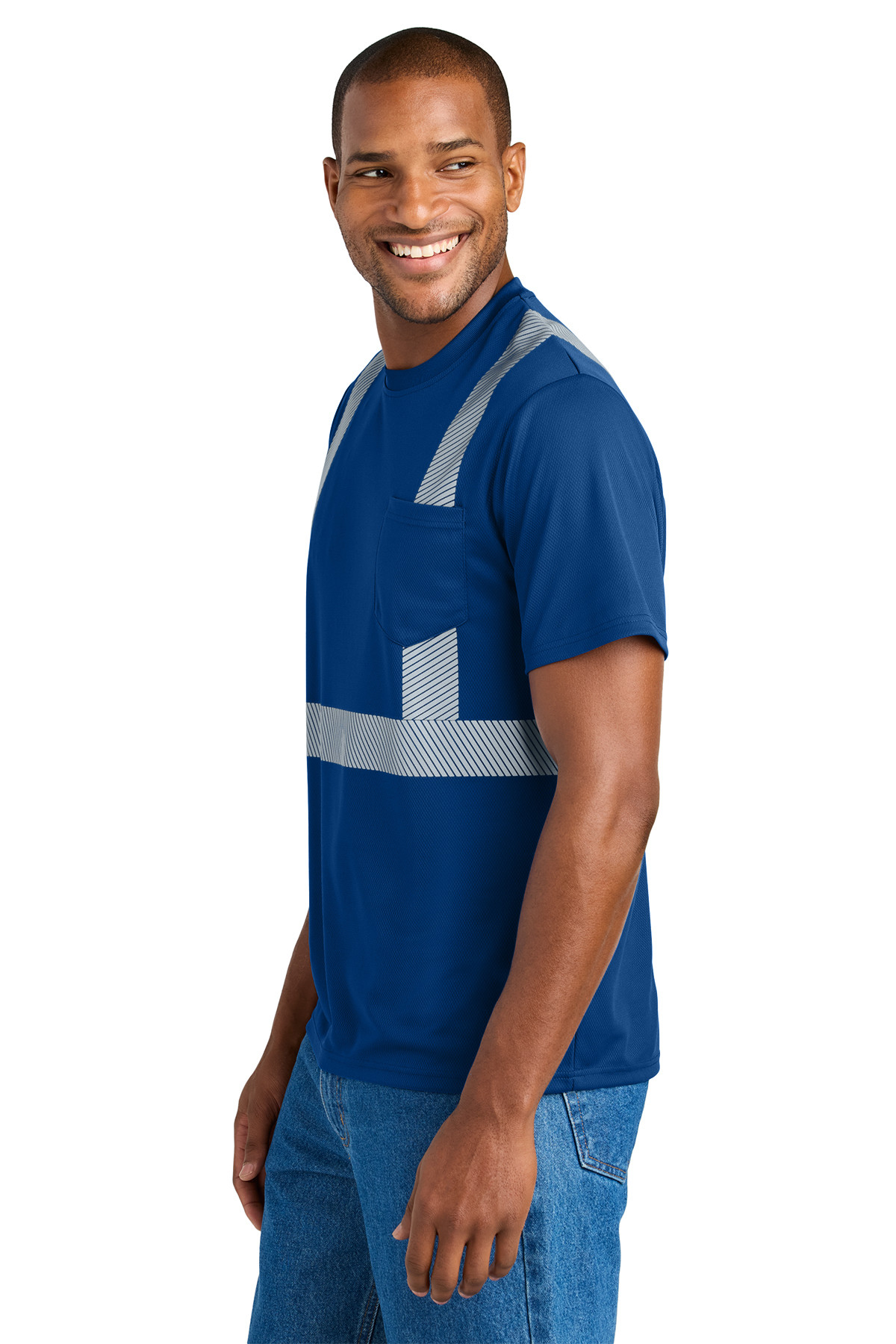 CornerStone Enhanced Visibility Segmented Tape Tee Product Image
