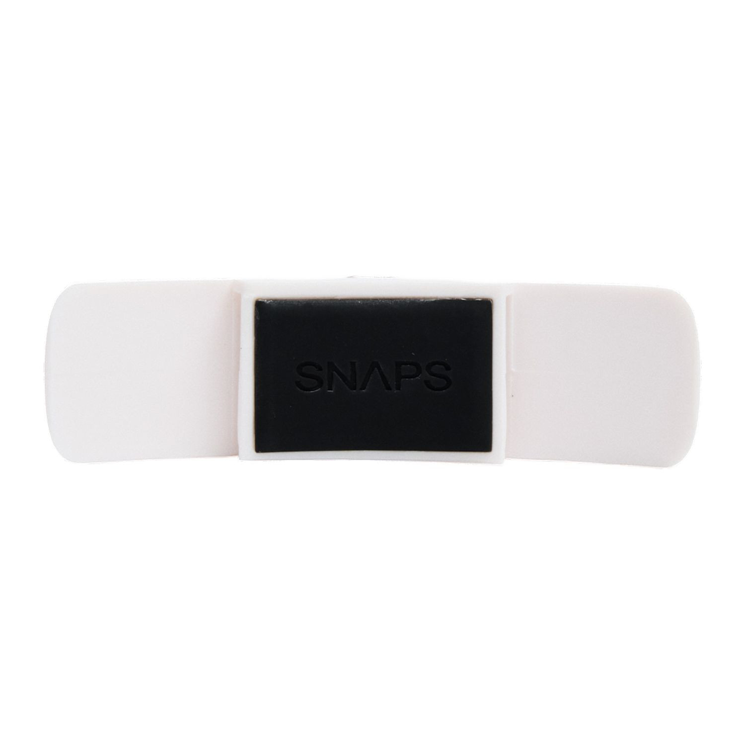 White magnetic golf hat clip ball marker with lightweight polymer construction and secure snap-in marker holder.