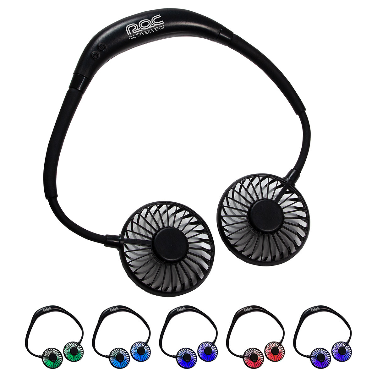 Dual Breeze Hands-Free Neck Fan with Mood Light Product Image