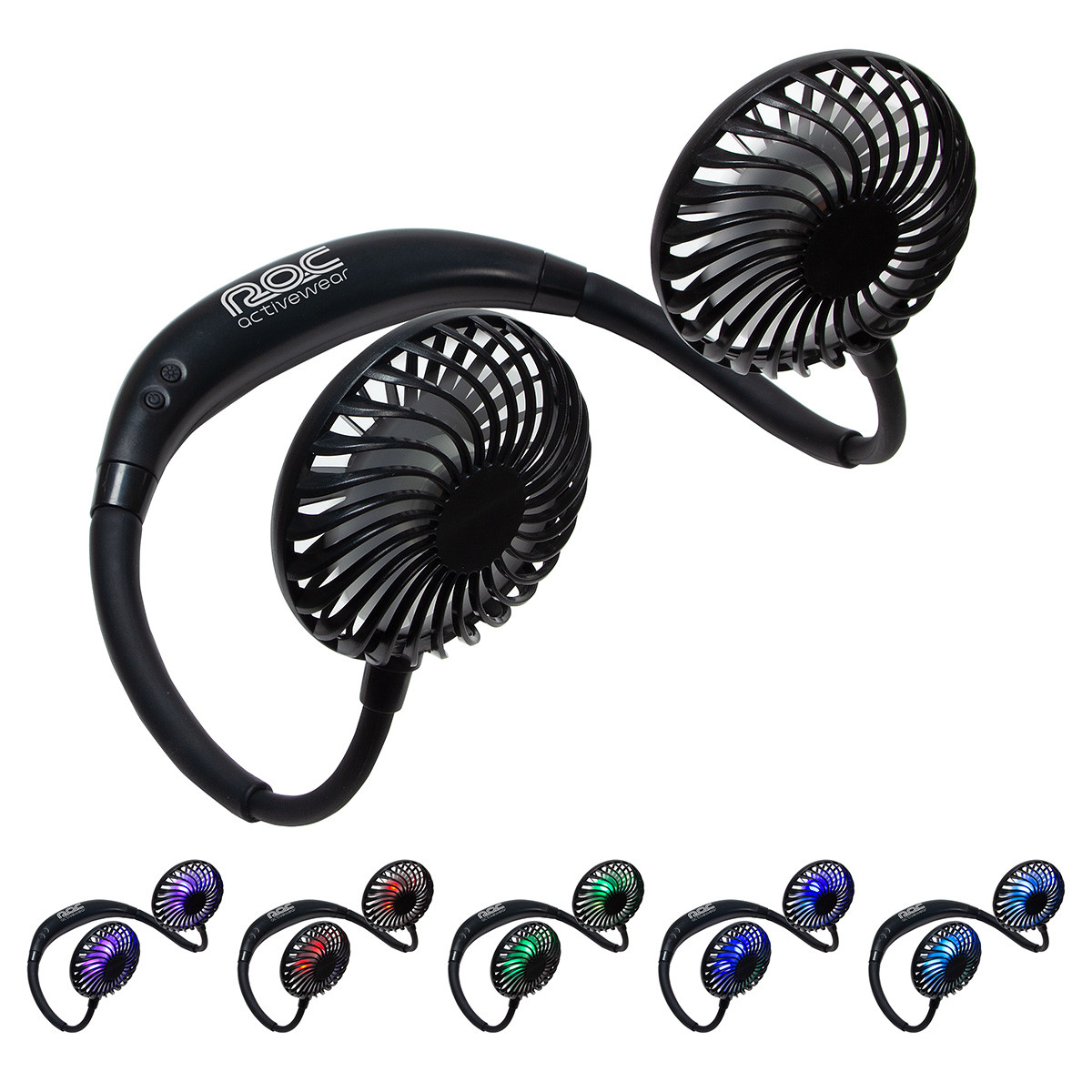 Dual Breeze Hands-Free Neck Fan with Mood Light Product Image