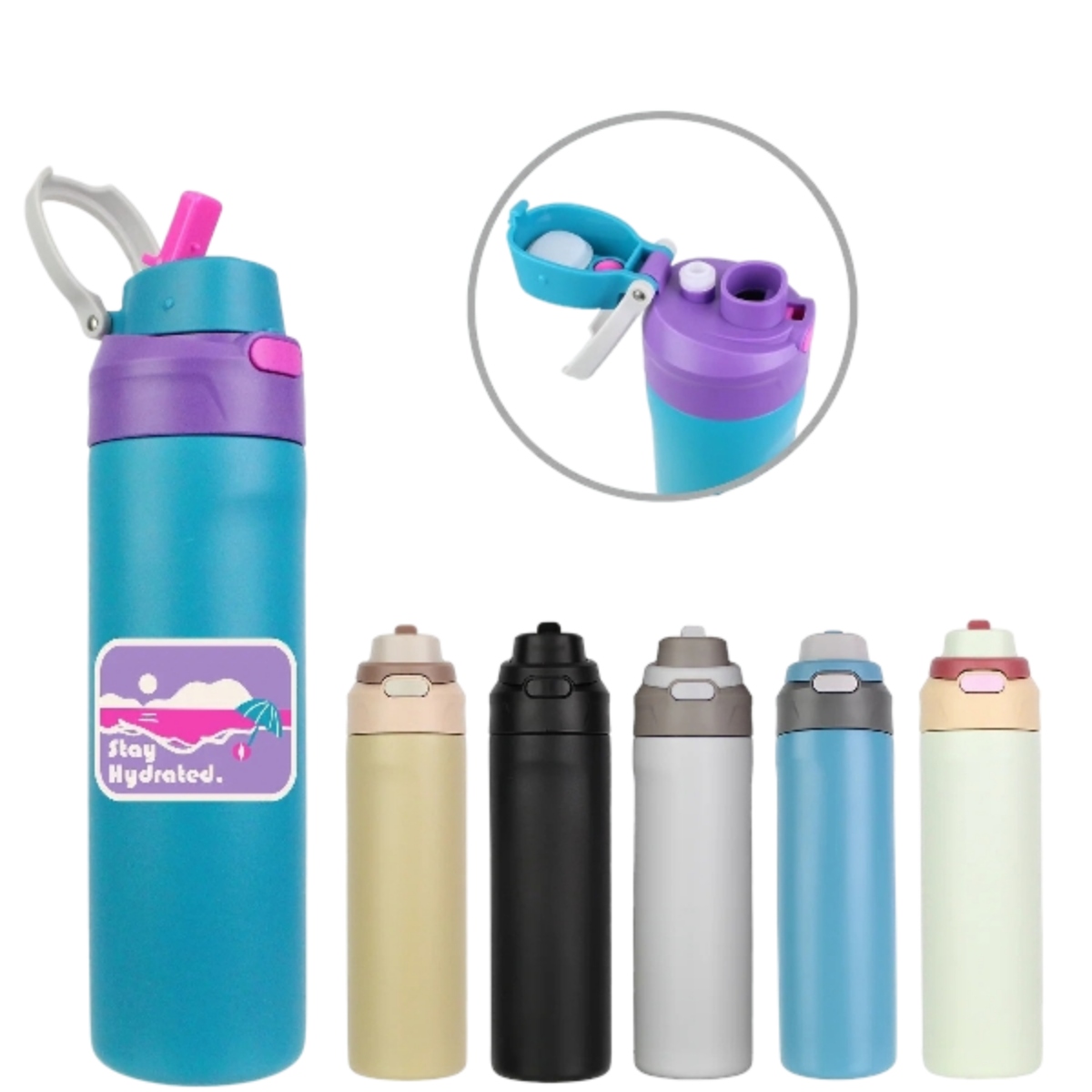 Oya Stainless Steel Bottle with 2-in-1 Lid - 24 oz. Product Image