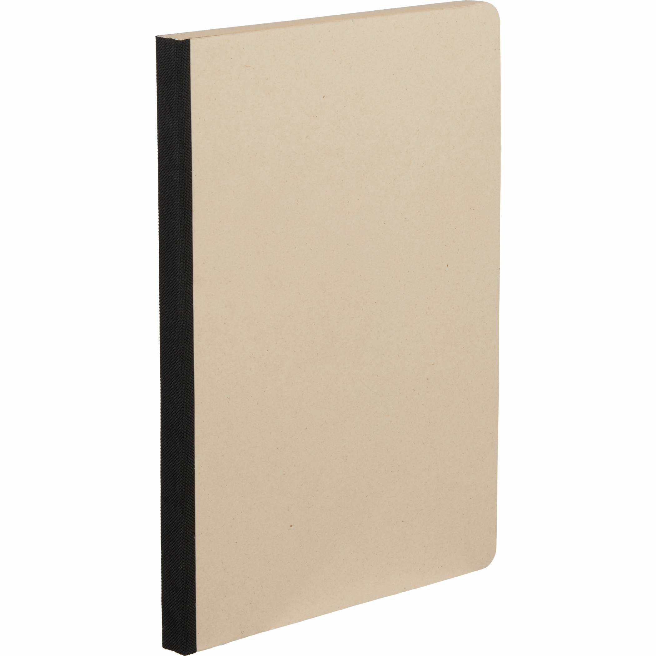 Black 5" x 7" Sugarcane Paper Meeting Notebook with soft sugarcane pulp cover and sugarcane-derived lined pages, compact lightweight design for note-taking, journaling, meeting notes, and everyday organization.