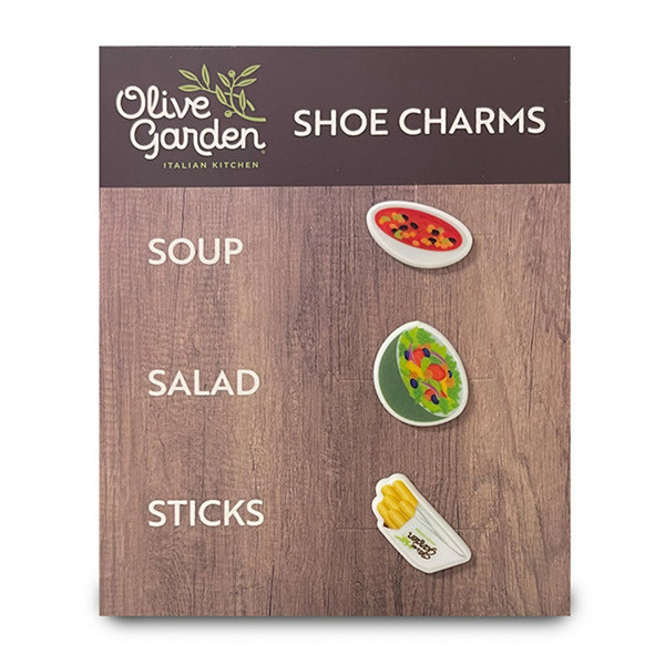 3 Pack Custom Molded Foam Shoe Charms on 4" x6" Card Product Image