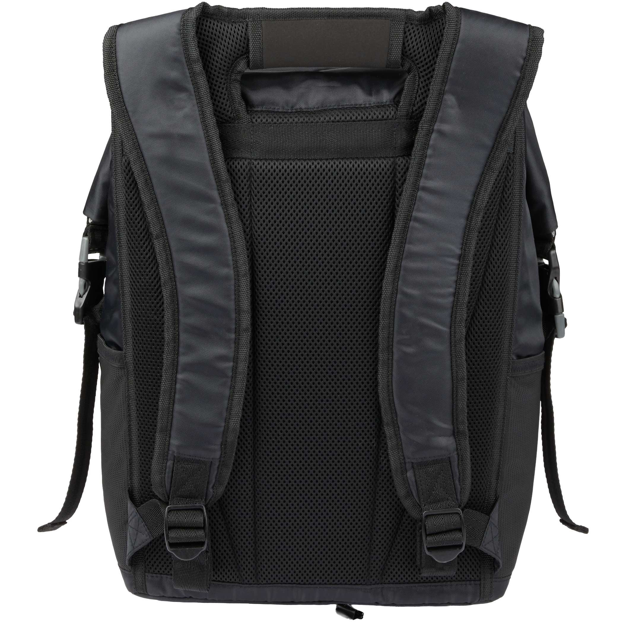 Arctic Zone Rolltop 24 Can Cinch Cooler in black durable insulated fabric with roll-top closure and adjustable cinch straps, shown as a soft-sided cooler designed for carrying beverages and food for outdoor activities, travel, and picnics.