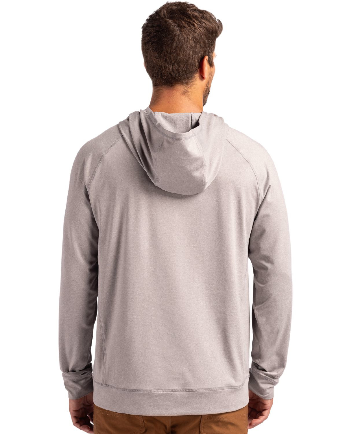 Cutter & Buck Men's Adapt Eco Knit Recycled Heathered Hooded Pullover Product Image