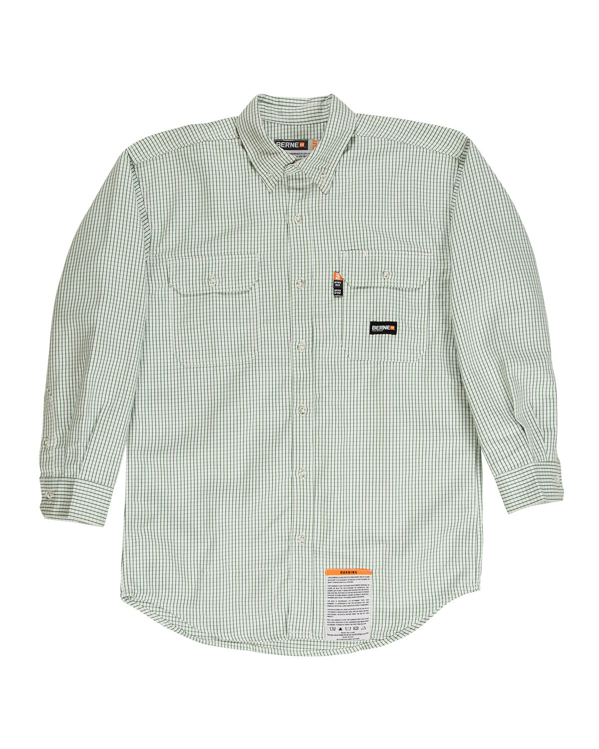 Berne Men's Flame-Resistant Down Plaid Work Shirt Product Image