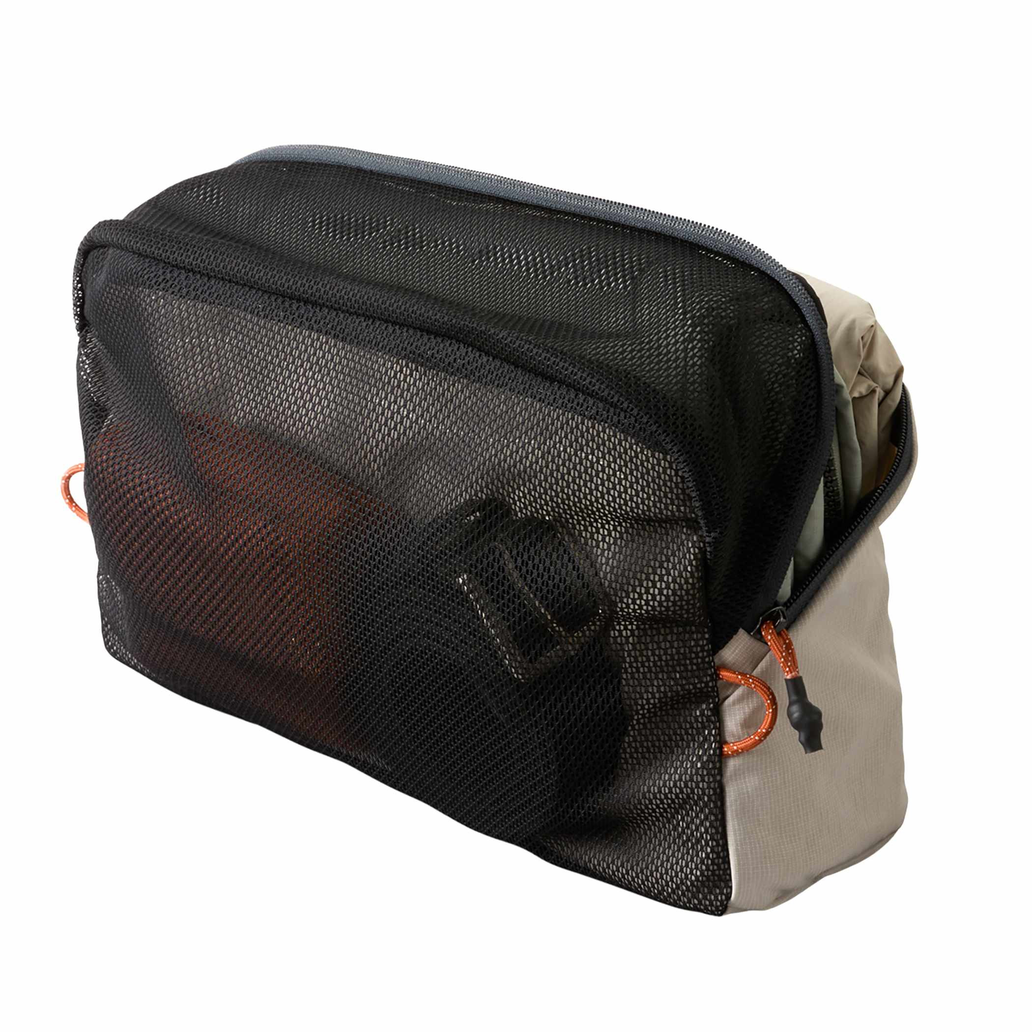 Ash Bellroy 6L Lite Packing Cube in lightweight Dura Lite nylon with mesh panels at the back, pop-top zip opening, and compact travel organizer design for packing clothes and essentials.