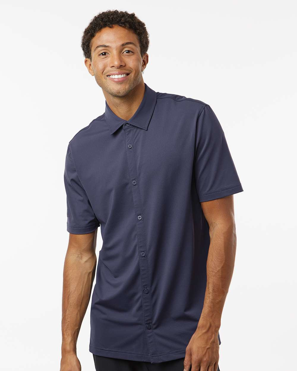 adidas Button Down Short Sleeve Shirt Product Image