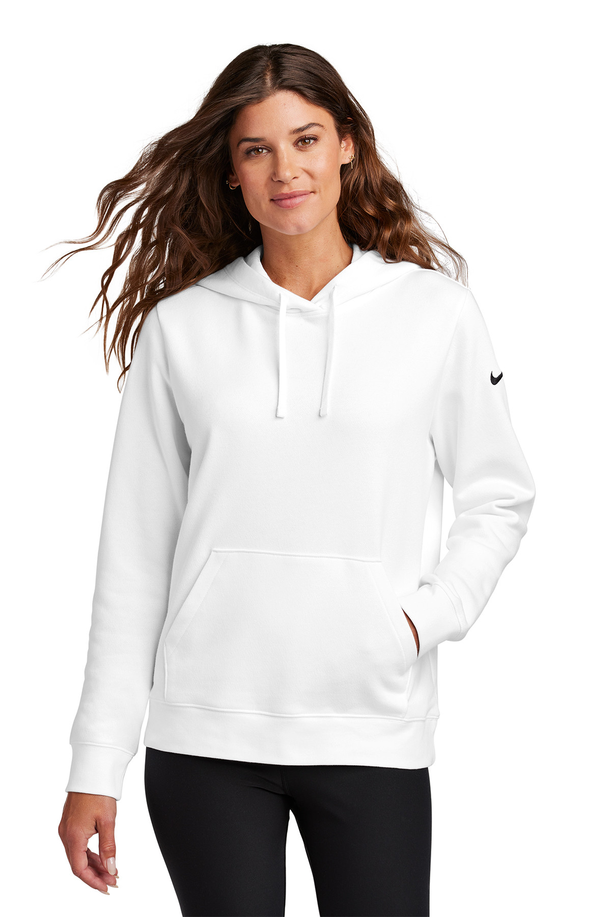Nike Women's Club Fleece Sleeve Swoosh Pullover Hoodie Product Image