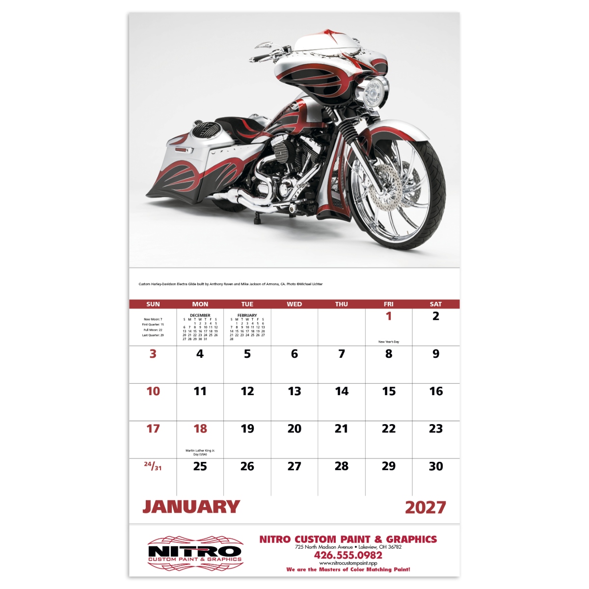 Motorcycles Stapled Calendar Product Image
