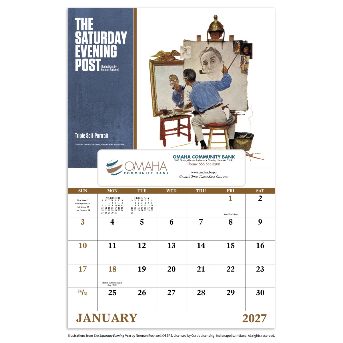 The Saturday Evening Post Window Calendar Product Image