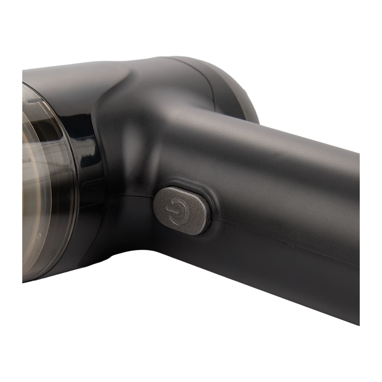Black handheld rechargeable vacuum and air duster with multiple cleaning attachments, cordless design, and compact portable construction.