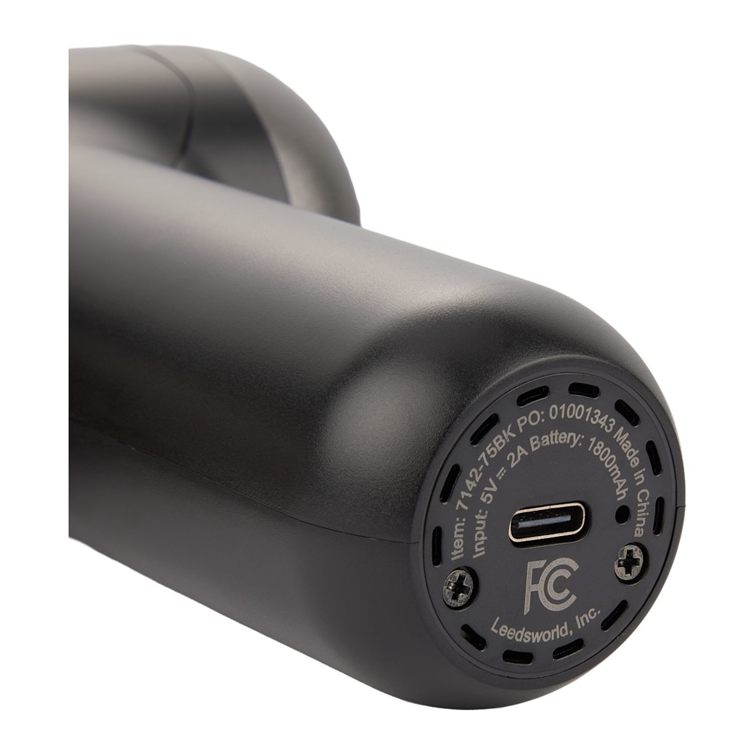 Black handheld rechargeable vacuum and air duster with multiple cleaning attachments, cordless design, and compact portable construction.