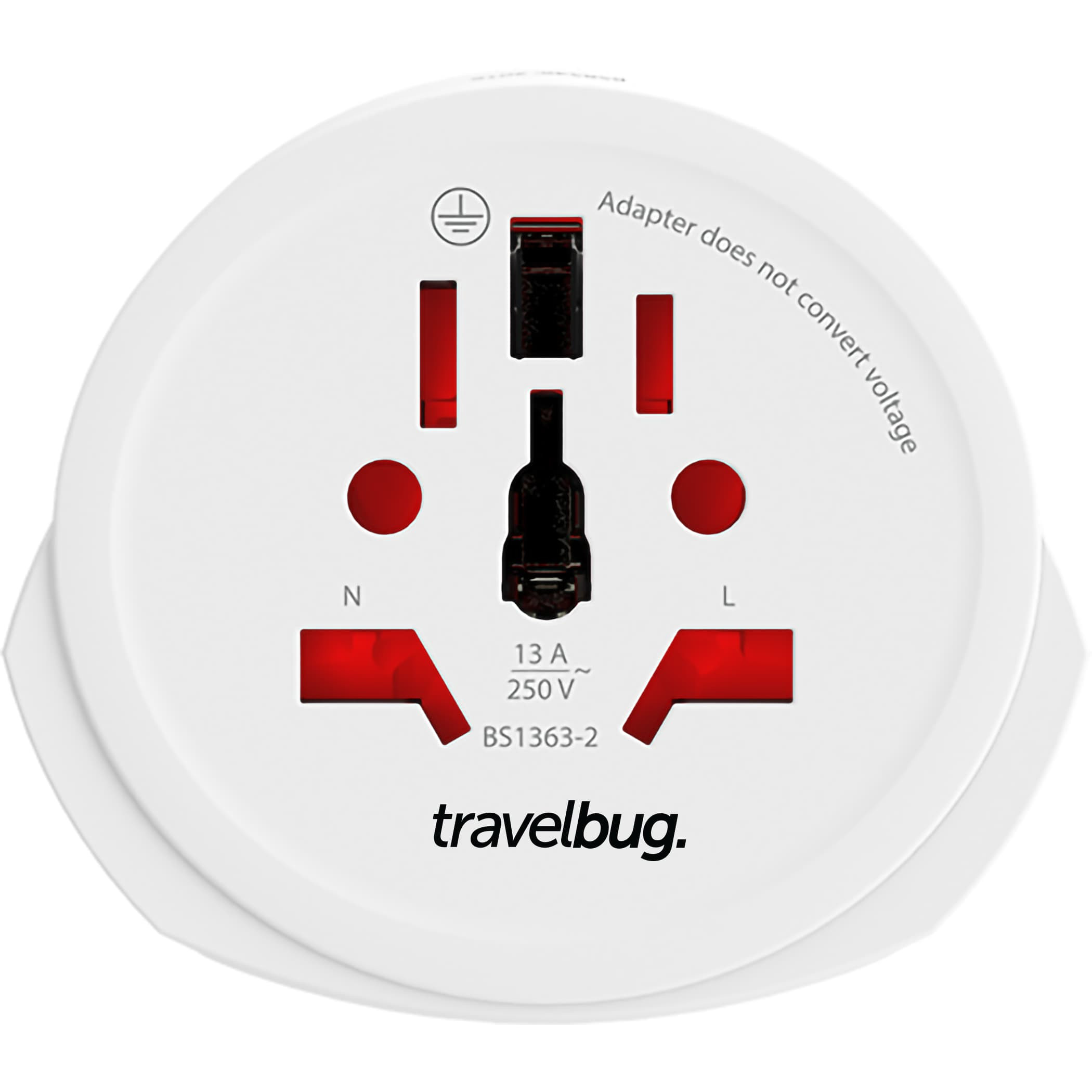 SKROSS World to Europe Travel Adapter, white plastic travel plug adapter with European socket and multi-country input compatibility for charging laptops, smartphones, tablets, and other electronics in Europe.