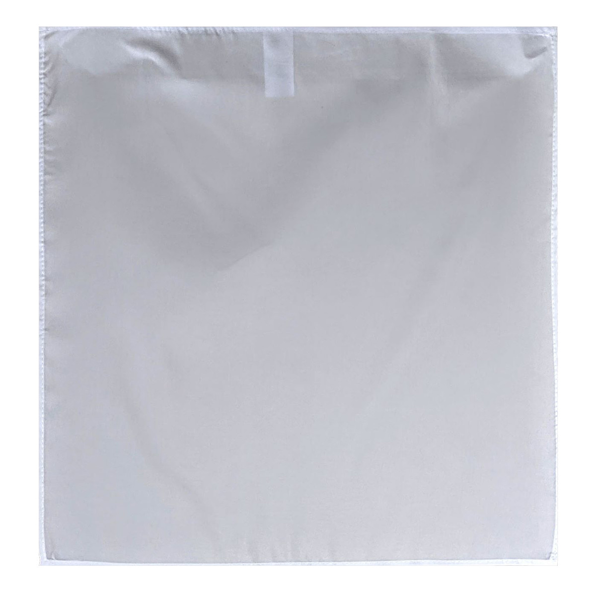 White polyester Bandana featuring a full-color dye-sublimated design, square 21-inch by 21-inch format, lightweight fabric construction, and versatile wear for head, neck, face, or accessory use.