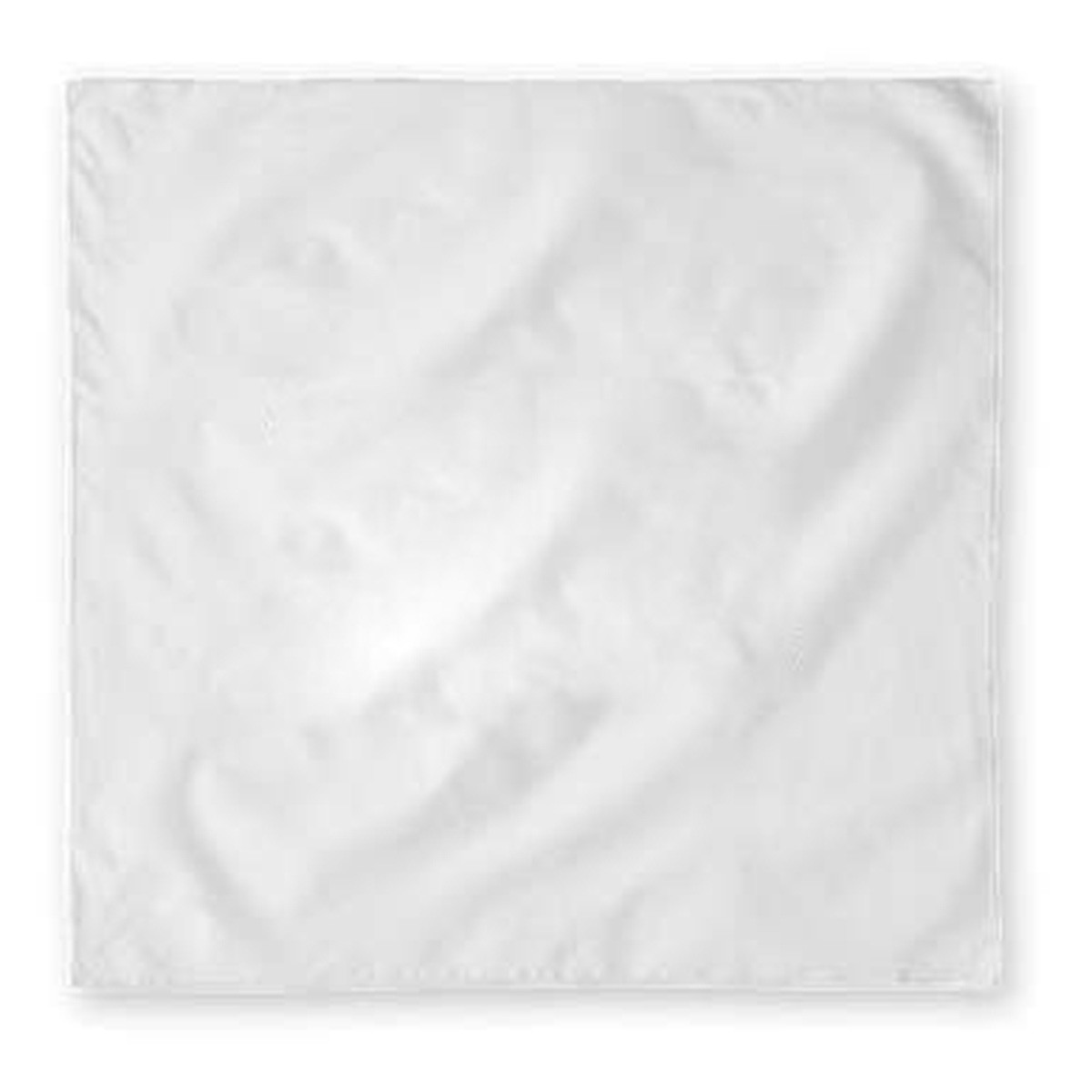 White Life's a Picnic 19" x 19" Full Color Dog Bandana in white polyester, square pet bandana with full-color edge-to-edge custom print area, designed for dogs to wear around the neck for identification, events, and promotional branding.