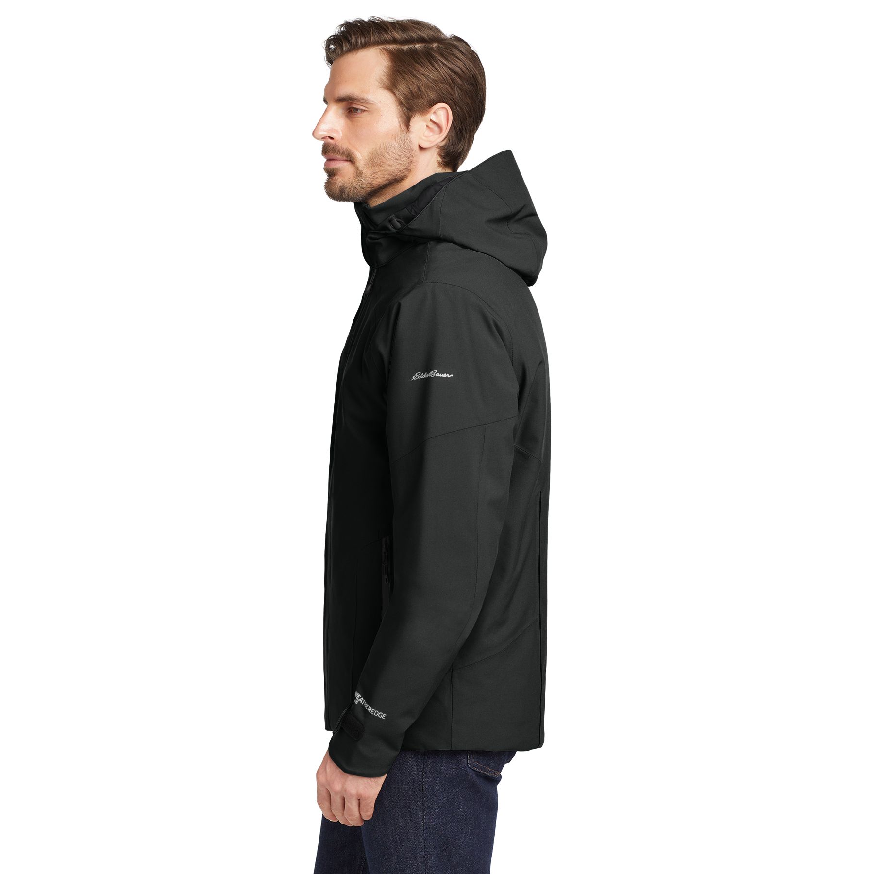 Eddie Bauer® WeatherEdge® Plus Insulated Jacket side view in black