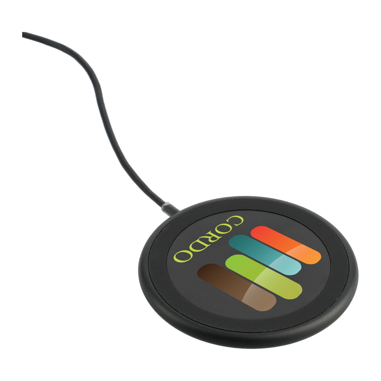 Black MagClick® Fast Wireless Charging Pad front view