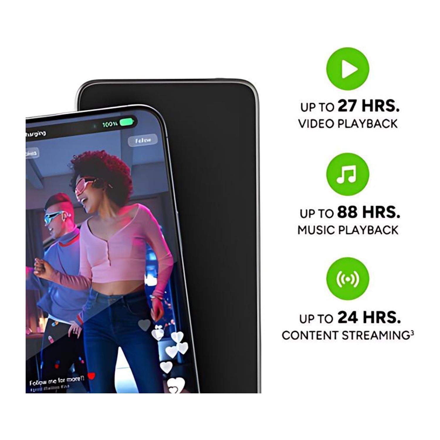 Black compact mophie portable power bank with integrated USB-C braided cable, soft-touch finish, aluminum frame, and fast-charging capability for mobile devices.