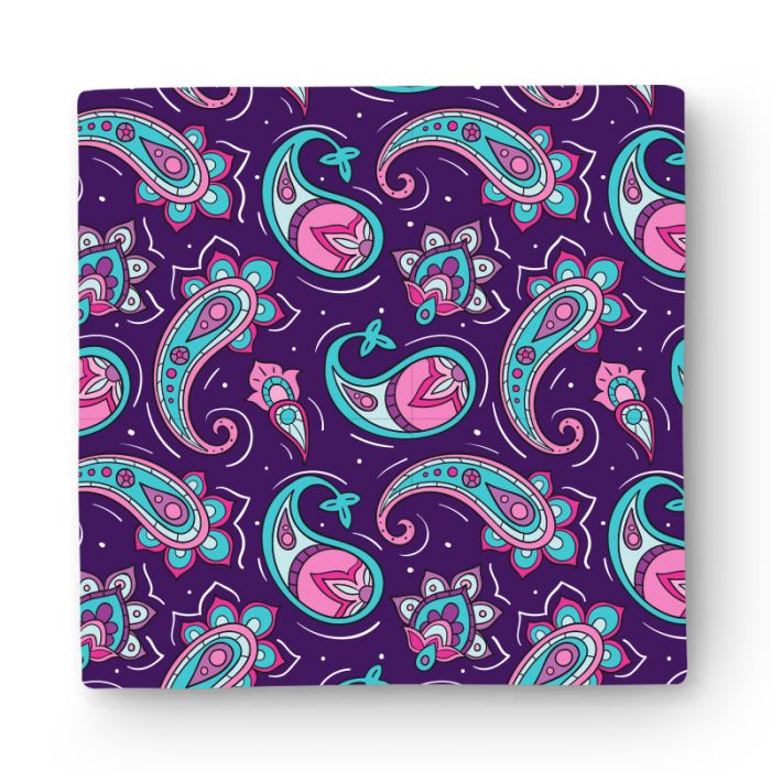 White 19" x 19" Full Color Dog Bandana in white polyester fabric with vibrant full-color dye-sublimation print, square bandana design for pets, displayed flat with edge-to-edge custom graphics.